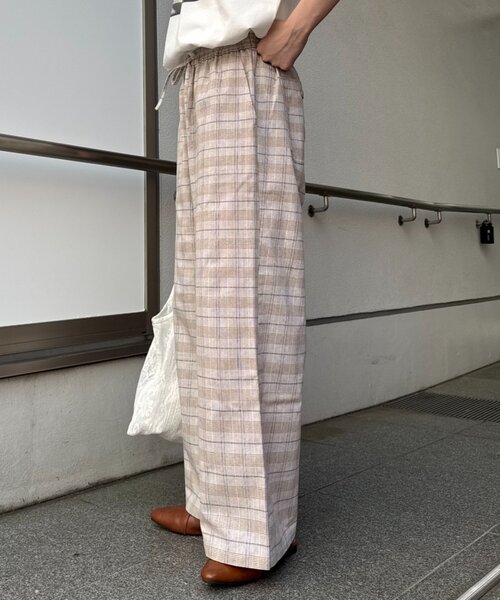 GEVACO(ゲバコ)の「【GEVACO/ゲバコ】コットンリネンイージーパンツ(その他パンツ・レディース・ブラック系その他/ブラック/ベージュ・LARGE/SMALL/MEDIUM)」の8枚目の写真