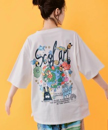 ScoLar/スカラー　ワールド柄 ポケットTEE