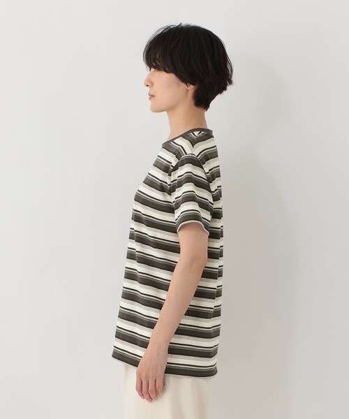 Afternoon Tea(アフタヌーンティー)の「マルチボーダープルオーバー(Tシャツ/カットソー・レディース・ベージュ/アイボリー/ライトブルー・MEDIUM)」の5枚目の写真