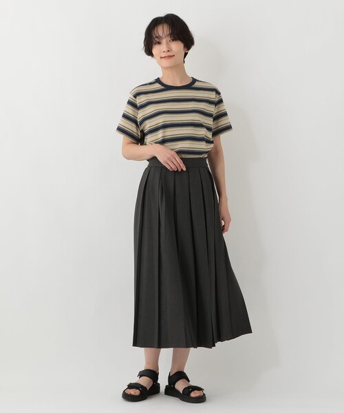 Afternoon Tea(アフタヌーンティー)の「マルチボーダープルオーバー(Tシャツ/カットソー・レディース・ベージュ/アイボリー/ライトブルー・MEDIUM)」の11枚目の写真