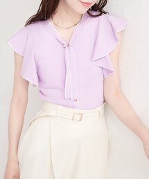 ラッフルボウタイニット
