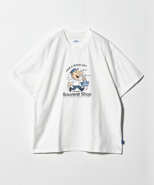 NICE WEATHER(ナイスウェザー)の「<NICE WEATHER>アイコニックプリント Tシャツ(Tシャツ/カットソー・メンズ・イエロー/ホワイト/ネイビー・L/XS/M/S)」の2枚目の写真