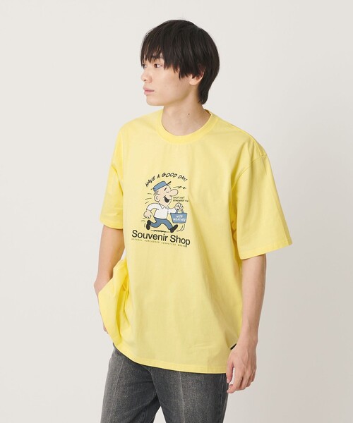 NICE WEATHER(ナイスウェザー)の「<NICE WEATHER>アイコニックプリント Tシャツ(Tシャツ/カットソー・メンズ・イエロー/ホワイト/ネイビー・L/XS/M/S)」の5枚目の写真