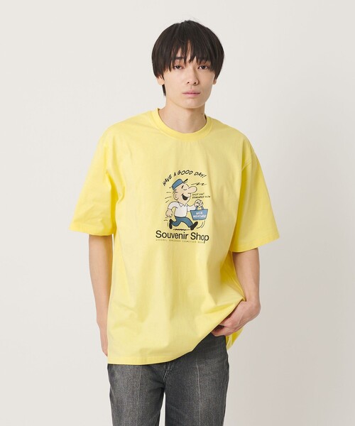 NICE WEATHER(ナイスウェザー)の「<NICE WEATHER>アイコニックプリント Tシャツ(Tシャツ/カットソー・メンズ・イエロー/ホワイト/ネイビー・L/XS/M/S)」の6枚目の写真