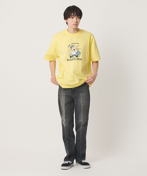NICE WEATHER(ナイスウェザー)の「<NICE WEATHER>アイコニックプリント Tシャツ(Tシャツ/カットソー・メンズ・イエロー/ホワイト/ネイビー・L/XS/M/S)」の7枚目の写真