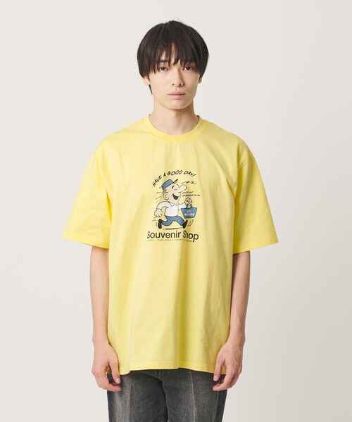 NICE WEATHER(ナイスウェザー)の「<NICE WEATHER>アイコニックプリント Tシャツ(Tシャツ/カットソー・メンズ・イエロー/ホワイト/ネイビー・L/XS/M/S)」の9枚目の写真