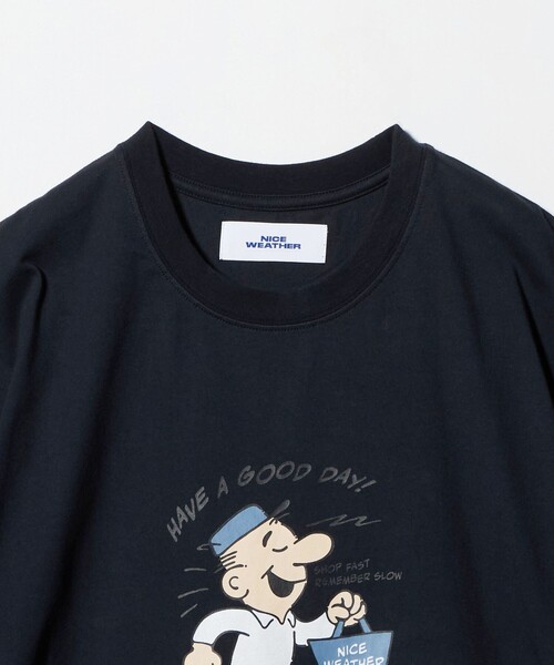 NICE WEATHER(ナイスウェザー)の「<NICE WEATHER>アイコニックプリント Tシャツ(Tシャツ/カットソー・メンズ・イエロー/ホワイト/ネイビー・L/XS/M/S)」の14枚目の写真