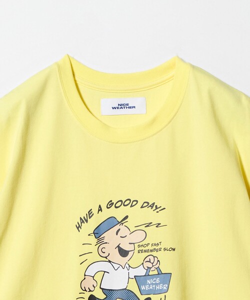 NICE WEATHER(ナイスウェザー)の「<NICE WEATHER>アイコニックプリント Tシャツ(Tシャツ/カットソー・メンズ・イエロー/ホワイト/ネイビー・L/XS/M/S)」の18枚目の写真