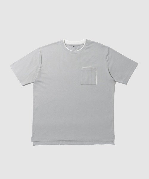 NAVY(ネイビー)の「【SARARI /サラリ】冷感 速乾 フェイクレイヤード ポケット 半袖Tシャツ(Tシャツ/カットソー・メンズ・オフホワイト/ネイビー/ライトグレー/ブラック・S/M/L/XL)」の20枚目の写真