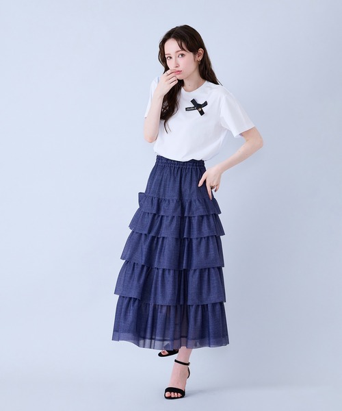 Audie a Muses(オーディアミューズ)の「Audie a Musesロゴ入りリボンカットソー(Tシャツ/カットソー・レディース・オフホワイト/ブラック/ブラウン・38/42)」の15枚目の写真