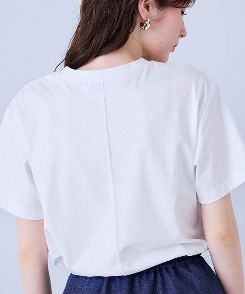 Audie a Muses(オーディアミューズ)の「Audie a Musesロゴ入りリボンカットソー(Tシャツ/カットソー・レディース・オフホワイト/ブラック/ブラウン・38/42)」の17枚目の写真