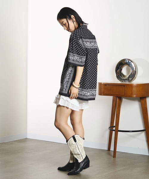 ROSE BUD(ローズバッド)の「LACE RUFFLE SHORT(その他パンツ・レディース・ブラック/ホワイト・ONE SIZE)」の6枚目の写真