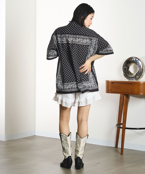 ROSE BUD(ローズバッド)の「LACE RUFFLE SHORT(その他パンツ・レディース・ブラック/ホワイト・ONE SIZE)」の7枚目の写真