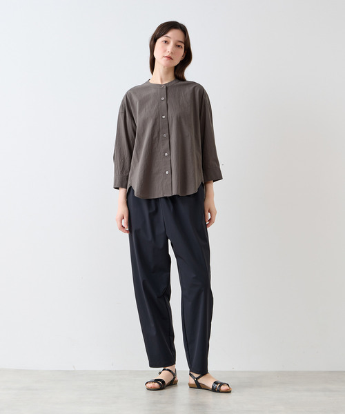 LOGEMENT DE CLAIRE（ロジュモンドクレール）の「7分袖バンドカラーシャツ（シャツ/ブラウス・レディース・オフホワイト/グレー/イエロー/ミント/ブラウン/ライトベージュ/ブルー・FREE）」の17枚目の写真