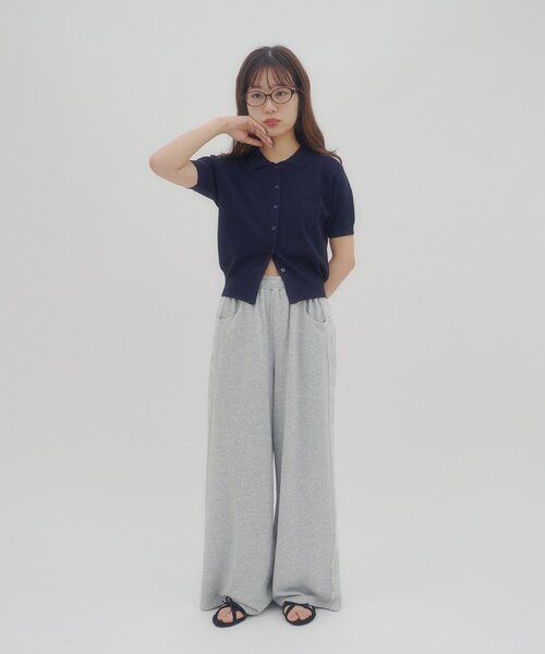 DISCOAT(ディスコート)の「【umm.】衿付きアイレットポロカーディガン(カーディガン/ボレロ・レディース・ネイビー/アイボリー/ベビーピンク・FREE)」の18枚目の写真