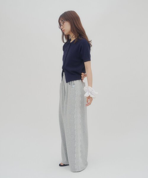DISCOAT(ディスコート)の「【umm.】衿付きアイレットポロカーディガン(カーディガン/ボレロ・レディース・ネイビー/アイボリー/ベビーピンク・FREE)」の19枚目の写真
