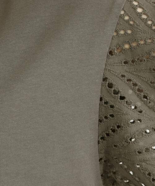 SHOO・LA・RUE（シューラルー）の「【汗じみ防止/ひんやり/S-LL】レースが華やか お袖フレアTシャツ（Tシャツ/カットソー・レディース・ネイビー/イエロー/ホワイト/ダークグレー/ピンク系その他・01/03/02/04）」の15枚目の写真