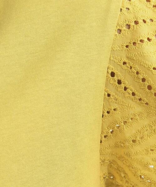 SHOO・LA・RUE（シューラルー）の「【汗じみ防止/ひんやり/S-LL】レースが華やか お袖フレアTシャツ（Tシャツ/カットソー・レディース・ネイビー/イエロー/ホワイト/ダークグレー/ピンク系その他・01/03/02/04）」の19枚目の写真
