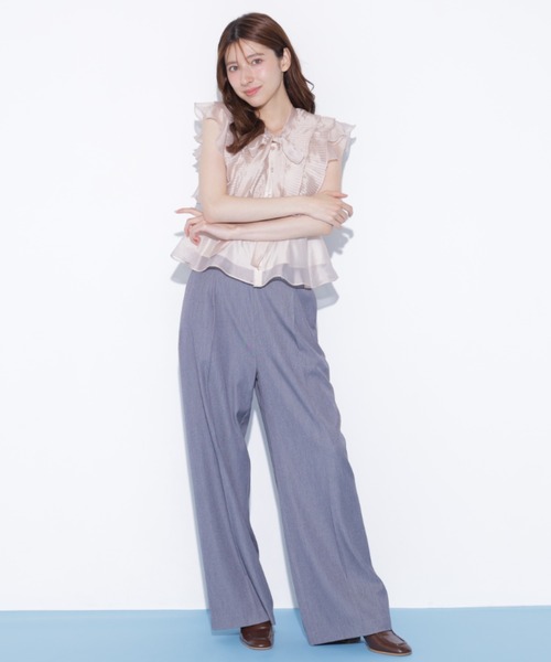 JILL by JILL STUART（ジルバイジルスチュアート）の「シアープリーツブラウス（シャツ/ブラウス・レディース・ホワイト/ホワイト系その他/ピンク・FREE）」の11枚目の写真