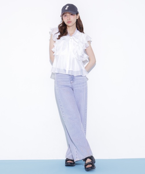 JILL by JILL STUART（ジルバイジルスチュアート）の「シアープリーツブラウス（シャツ/ブラウス・レディース・ホワイト/ホワイト系その他/ピンク・FREE）」の19枚目の写真