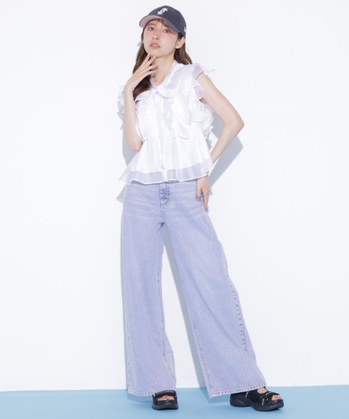 JILL by JILL STUART（ジルバイジルスチュアート）の「シアープリーツブラウス（シャツ/ブラウス・レディース・ホワイト/ホワイト系その他/ピンク・FREE）」の13枚目の写真