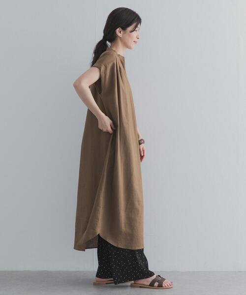 URBAN RESEARCH DOORS(アーバンリサーチドアーズ)の「リネンレーヨンスキッパーフレンチワンピース(ワンピース・レディース・ベージュ/ブラック/ロイヤルブルー・FREE)」の13枚目の写真