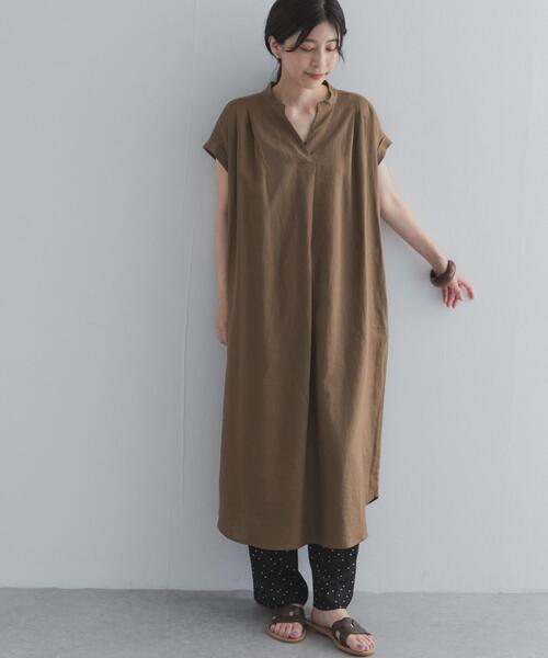 URBAN RESEARCH DOORS(アーバンリサーチドアーズ)の「リネンレーヨンスキッパーフレンチワンピース(ワンピース・レディース・ベージュ/ブラック/ロイヤルブルー・FREE)」の14枚目の写真