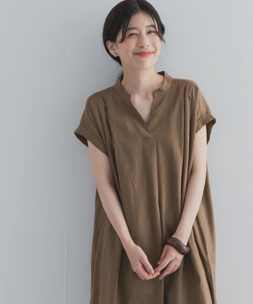 URBAN RESEARCH DOORS(アーバンリサーチドアーズ)の「リネンレーヨンスキッパーフレンチワンピース(ワンピース・レディース・ベージュ/ブラック/ロイヤルブルー・FREE)」の18枚目の写真
