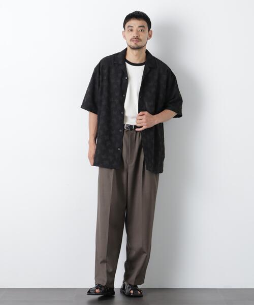 NANO universe（ナノユニバース）の「カットレースシャツ（シャツ/ブラウス・メンズ・スモークピンク/ブラウン/ブラック・S/L/M）」の7枚目の写真