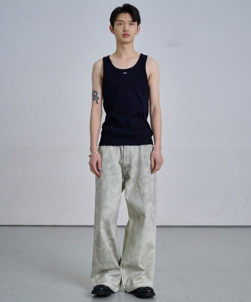 THE CLE(ザクレ)の「SIGNATURE LOGO TANK TOP / シグネチャーロゴタンクトップ(タンクトップ・メンズ・ブラック/グレー・1/2)」の3枚目の写真