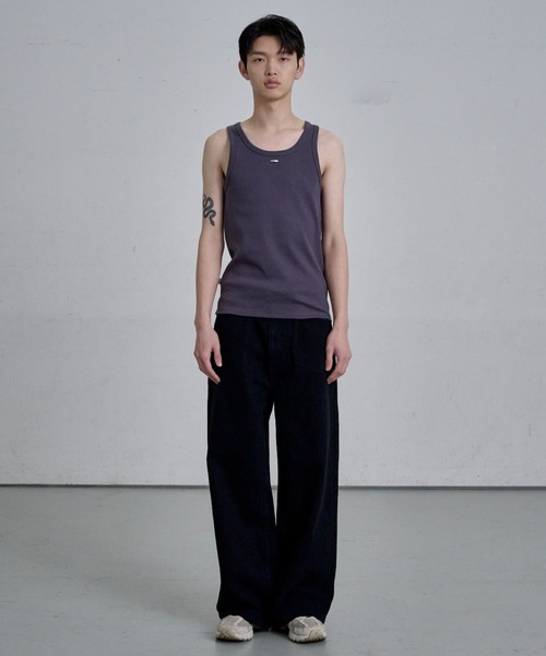THE CLE(ザクレ)の「SIGNATURE LOGO TANK TOP / シグネチャーロゴタンクトップ(タンクトップ・メンズ・ブラック/グレー・1/2)」の8枚目の写真