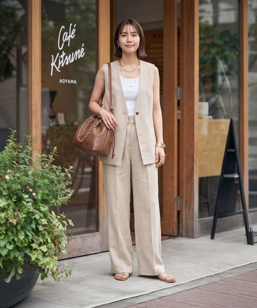 STYLE DELI（スタイルデリ）の「【DELI by】本革ドロストギャザーショルダーバッグ（ショルダーバッグ・レディース・ブラウン/ブラック・FREE）」の5枚目の写真
