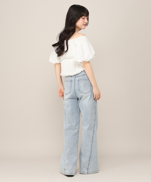 Heather(ヘザー)の「リボンモチーフブラウス(半袖) 1051935(シャツ/ブラウス・レディース・ブルー/オフホワイト/ドット・FREE)」の9枚目の写真
