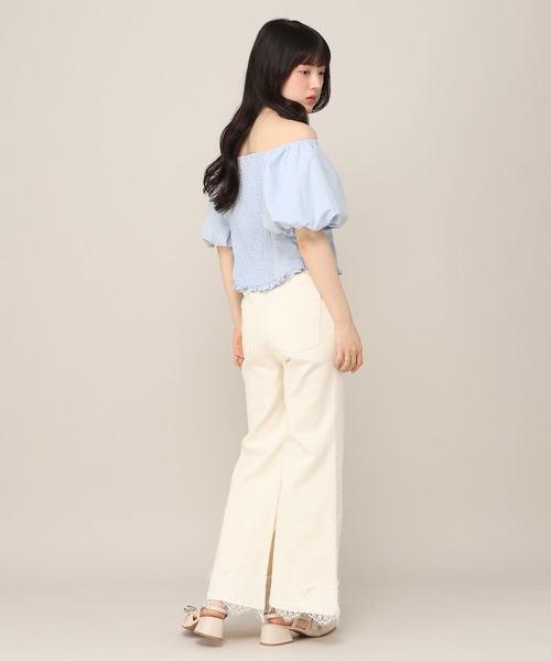 Heather(ヘザー)の「リボンモチーフブラウス(半袖) 1051935(シャツ/ブラウス・レディース・ブルー/オフホワイト/ドット・FREE)」の20枚目の写真