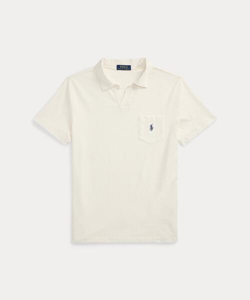 POLO RALPH LAUREN(ポロ ラルフ ローレン)の「スタンダード フィット コットンリネン ポロシャツ(ポロシャツ・メンズ・ホワイト・L)」の7枚目の写真