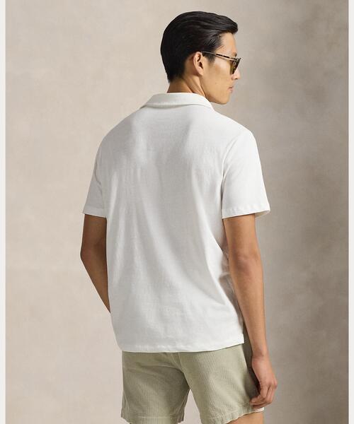 POLO RALPH LAUREN(ポロ ラルフ ローレン)の「スタンダード フィット コットンリネン ポロシャツ(ポロシャツ・メンズ・ホワイト・L)」の5枚目の写真