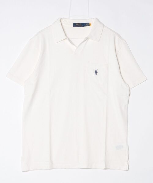 POLO RALPH LAUREN(ポロ ラルフ ローレン)の「スタンダード フィット コットンリネン ポロシャツ(ポロシャツ・メンズ・ホワイト・L)」の3枚目の写真