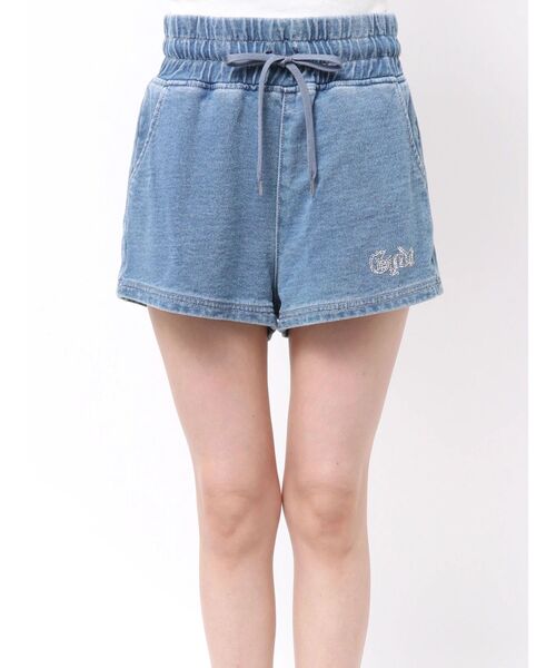 GYDA（ジェイダ）の「ラインストーンGYDAカットデニムショートパンツ（その他パンツ・レディース・ライトブルー・FREE）」の18枚目の写真