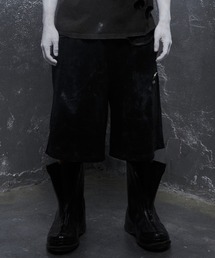 Devil Kim（デビルキム）の「【DEVIL KIM】BURN DAMAGE SWEAT SHORTS / 【デビルキム】ダメージハーフスウェットパンツ＜着用動画あり＞（スウェットパンツ）」