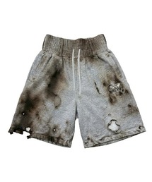 Devil Kim（デビルキム）の「【DEVIL KIM】BURN DAMAGE SWEAT SHORTS / 【デビルキム】ダメージハーフスウェットパンツ＜着用動画あり＞（スウェットパンツ）」