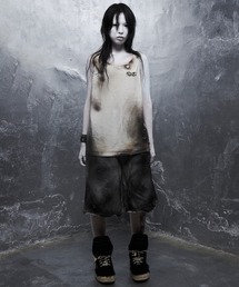 Devil Kim（デビルキム）の「【DEVIL KIM】BURN DAMAGE SWEAT SHORTS / 【デビルキム】ダメージハーフスウェットパンツ＜着用動画あり＞（スウェットパンツ）」