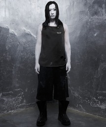 Devil Kim（デビルキム）の「【DEVIL KIM】BURN DAMAGE SWEAT SHORTS / 【デビルキム】ダメージハーフスウェットパンツ＜着用動画あり＞（スウェットパンツ）」