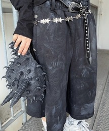 Devil Kim（デビルキム）の「【DEVIL KIM】BURN DAMAGE SWEAT SHORTS / 【デビルキム】ダメージハーフスウェットパンツ＜着用動画あり＞（スウェットパンツ）」
