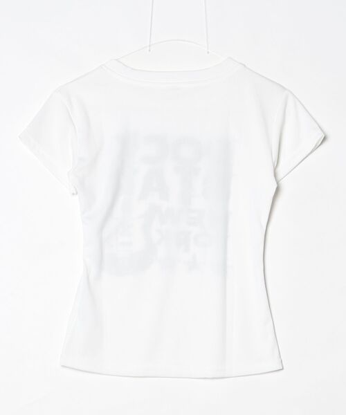 gossip!ロサンゼルス(ゴシップロサンゼルス)の「【Y2Kガーリー】 グラフィックロゴプリントピチT(Tシャツ/カットソー・レディース・ネイビー/ブラック/ホワイト・M)」の4枚目の写真