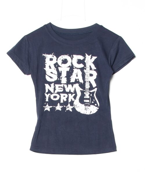 gossip!ロサンゼルス(ゴシップロサンゼルス)の「【Y2Kガーリー】 グラフィックロゴプリントピチT(Tシャツ/カットソー・レディース・ネイビー/ブラック/ホワイト・M)」の17枚目の写真