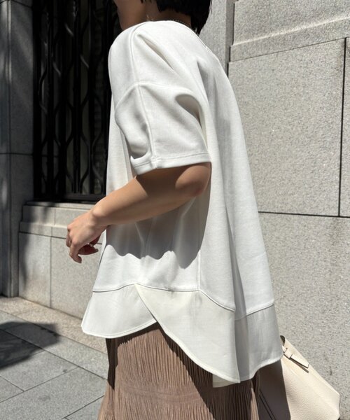 Jena espace merveilleux(ジェナ エスパスメルヴェイユ)の「サークル切替カットソー(Tシャツ/カットソー・レディース・オフホワイト/チャコールグレー・FREE)」の7枚目の写真