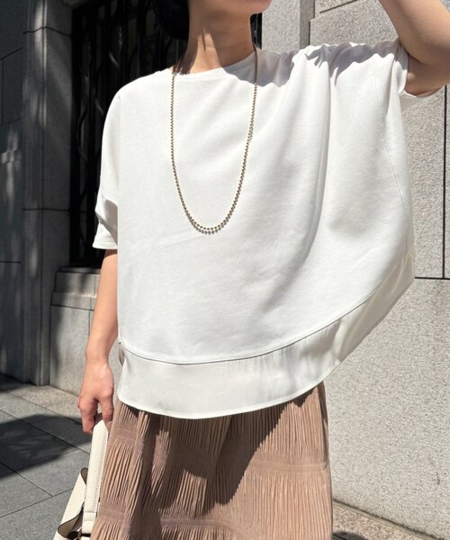 Jena espace merveilleux(ジェナ エスパスメルヴェイユ)の「サークル切替カットソー(Tシャツ/カットソー・レディース・オフホワイト/チャコールグレー・FREE)」の16枚目の写真