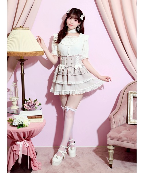 NOEMIE(ノエミー)の「チョーカー付きハートケーブルカットソー(Tシャツ/カットソー・レディース・サックスブルー/ブラック/ピンク/オフホワイト・M)」の8枚目の写真
