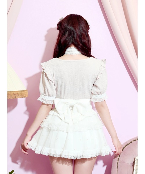 NOEMIE(ノエミー)の「チョーカー付きハートケーブルカットソー(Tシャツ/カットソー・レディース・サックスブルー/ブラック/ピンク/オフホワイト・M)」の13枚目の写真