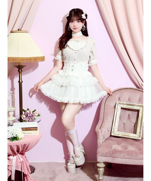 NOEMIE(ノエミー)の「チョーカー付きハートケーブルカットソー(Tシャツ/カットソー・レディース・サックスブルー/ブラック/ピンク/オフホワイト・M)」の14枚目の写真